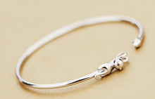 Load image into Gallery viewer, &#39;Playing Cat&#39; Sterling Silver Bangle-Furbaby Friends Gifts