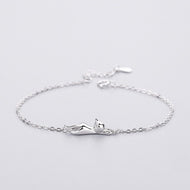 'Playing Cat' Sterling Silver Bracelets-Furbaby Friends Gifts