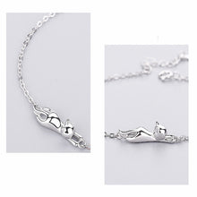 Charger l&#39;image dans la galerie, &#39;Playing Cat&#39; Sterling Silver Bracelet-Furbaby Friends Gifts