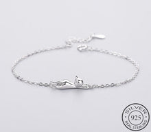 Carica l&#39;immagine nel visualizzatore di Gallery, &#39;Playing Cat&#39; Sterling Silver Bracelet-Furbaby Friends Gifts