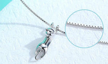 Carica l&#39;immagine nel visualizzatore di Gallery, &#39;Playing Cat&#39; Sterling Silver Necklace &amp; Pendant-Furbaby Friends Gifts