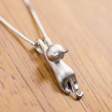 Carica l&#39;immagine nel visualizzatore di Gallery, &#39;Playing Cat&#39; Sterling Silver Necklace &amp; Pendant-Furbaby Friends Gifts