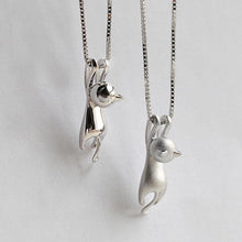 Charger l&#39;image dans la galerie, &#39;Playing Cat&#39; Sterling Silver Necklace &amp; Pendant-Furbaby Friends Gifts
