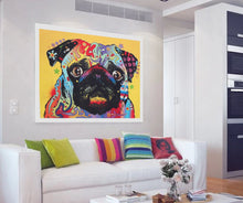 Load image into Gallery viewer, Pug Canvas Oil Print-Furbaby Friends Gifts