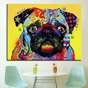 Pug Canvas Oil Print-Furbaby Friends Gifts