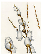 Carregar imagem no visualizador da galeria, Pussywillow Kitties Canvas Oil Print Posters-Furbaby Friends Gifts