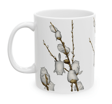 Load image into Gallery viewer, Pussywillow Kitties Ceramic Gift Mug-Furbaby Friends Gifts