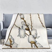 Carregar imagem no visualizador da galeria, Pussywillow Kitties Super-Soft Throw Blankets and Cushions-Furbaby Friends Gifts