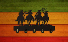 Cargar imagen en el visor de la galería, &#39;Roping Cowboys&#39; Wooden Coat Rack-Furbaby Friends Gifts