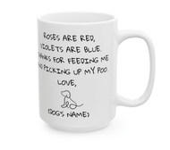 Roses are Red... Personalised Ceramic Dog Gift Mug-Furbaby Friends Gifts