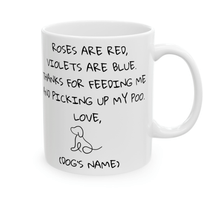 Laden Sie das Bild in den Galerie-Viewer, Roses are Red... Personalised Ceramic Dog Gift Mug-Furbaby Friends Gifts