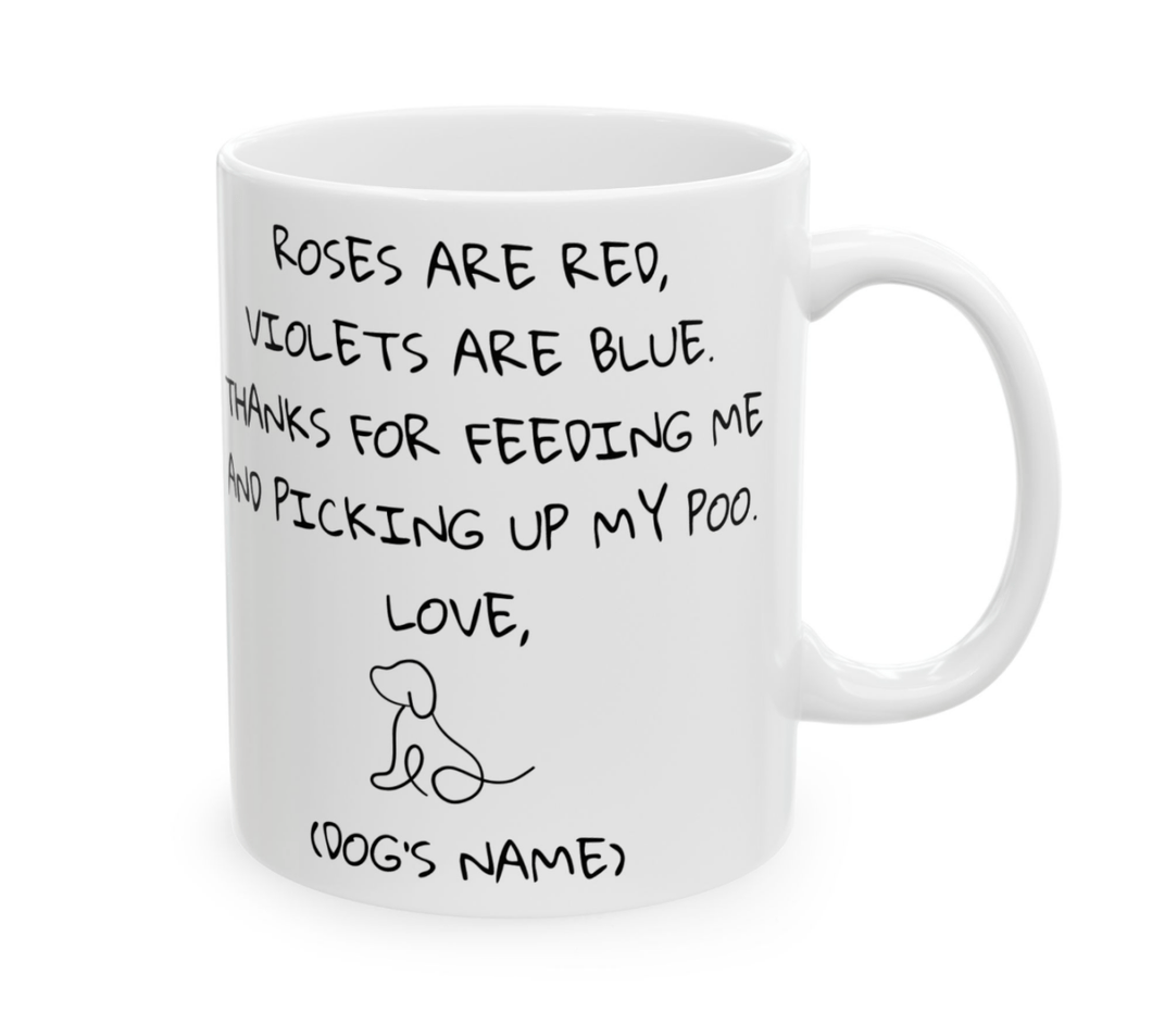 Roses are Red... Personalised Ceramic Dog Gift Mug-Furbaby Friends Gifts