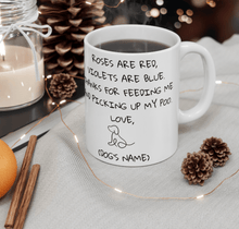 Laden Sie das Bild in den Galerie-Viewer, Roses are Red... Personalised Ceramic Dog Gift Mug-Furbaby Friends Gifts