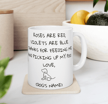 Laden Sie das Bild in den Galerie-Viewer, Roses are Red... Personalised Ceramic Dog Gift Mug-Furbaby Friends Gifts