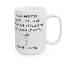 Cargar imagen en el visor de la galería, Roses are Red... Personalised Ceramic Horse Gift Mug-Furbaby Friends Gifts