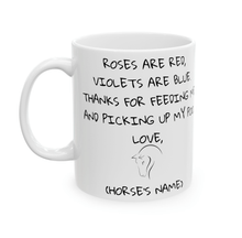 Cargar imagen en el visor de la galería, Roses are Red... Personalised Ceramic Horse Gift Mug-Furbaby Friends Gifts
