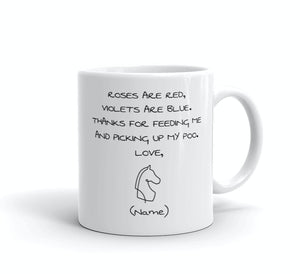 Roses are Red... (Personalised Ceramic Horse Mug)-Furbaby Friends Gifts