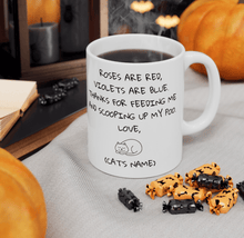 Load image into Gallery viewer, Roses are Red....Personalised Ceramic Cat Gift Mug-Furbaby Friends Gifts