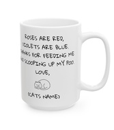 Roses are Red....Personalised Ceramic Cat Gift Mug-Furbaby Friends Gifts
