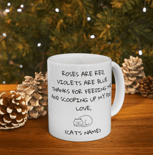 Load image into Gallery viewer, Roses are Red....Personalised Ceramic Cat Gift Mug-Furbaby Friends Gifts