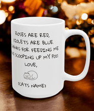 Load image into Gallery viewer, Roses are Red....Personalised Ceramic Cat Gift Mug-Furbaby Friends Gifts