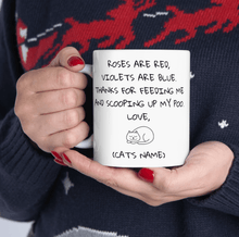 Load image into Gallery viewer, Roses are Red....Personalised Ceramic Cat Gift Mug-Furbaby Friends Gifts
