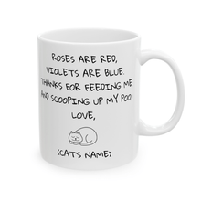 Load image into Gallery viewer, Roses are Red....Personalised Ceramic Cat Gift Mug-Furbaby Friends Gifts