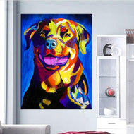 Rottweiler Canvas Oil Print-Furbaby Friends Gifts