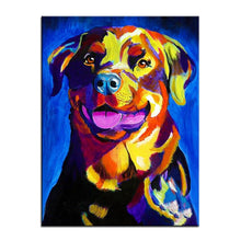 Laden Sie das Bild in den Galerie-Viewer, Rottweiler Canvas Oil Print-Furbaby Friends Gifts