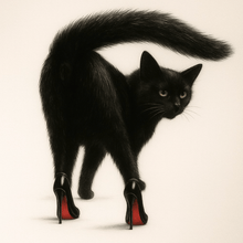 Load image into Gallery viewer, Sassy Black Cat Poster-Furbaby Friends Gifts