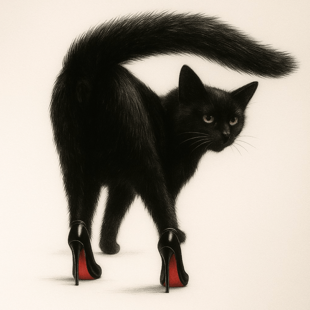 Sassy Black Cat Poster-Furbaby Friends Gifts