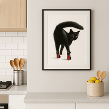 Load image into Gallery viewer, Sassy Black Cat Poster-Furbaby Friends Gifts