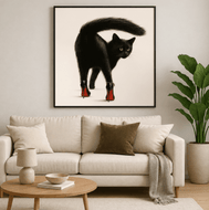 Sassy Black Cat Poster-Furbaby Friends Gifts