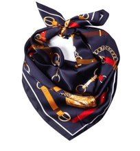Laden Sie das Bild in den Galerie-Viewer, Silk Equestrian Pattern Scarves-Furbaby Friends Gifts