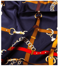 Laden Sie das Bild in den Galerie-Viewer, Silk Equestrian Pattern Scarves-Furbaby Friends Gifts