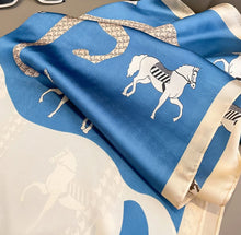 Load image into Gallery viewer, Silk Equestrian Print Scarves-Furbaby Friends Gifts