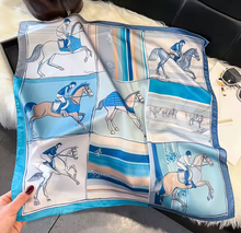 Load image into Gallery viewer, Silk Equestrian Print Scarves-Furbaby Friends Gifts