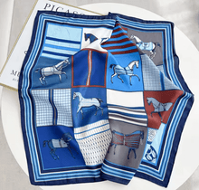 Load image into Gallery viewer, Silk Equestrian Print Scarves-Furbaby Friends Gifts