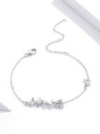 Silver Cat & Butterflies Bracelet-Furbaby Friends Gifts