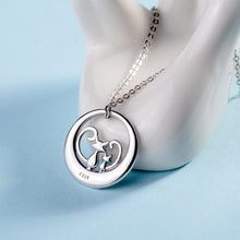 Load image into Gallery viewer, Silver Cat &amp; Kitten Pendant Necklace-Furbaby Friends Gifts