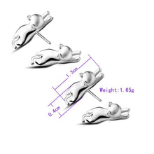 Load image into Gallery viewer, Silver &#39;Playing Cats&#39; Earrings-Furbaby Friends Gifts