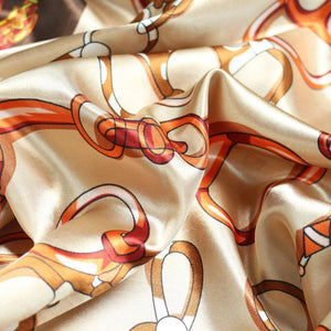 Snaffle Print Hand Rolled Silk Scarf-Furbaby Friends Gifts