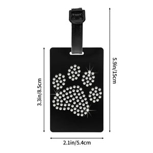 Sparkly Paw Print Luggage Tag-Furbaby Friends Gifts