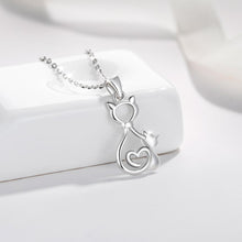 Load image into Gallery viewer, Sterling Silver Cat Pendant and Necklace-Furbaby Friends Gifts