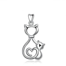 Load image into Gallery viewer, Sterling Silver Cat Pendant and Necklace-Furbaby Friends Gifts