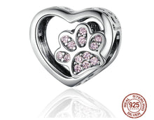 Load image into Gallery viewer, Sterling Silver &#39;Footprints&#39; Pendant/ Bracelet Charm-Furbaby Friends Gifts