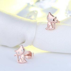 Sterling Silver Kitty Earrings-Furbaby Friends Gifts