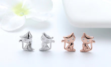 Load image into Gallery viewer, Sterling Silver Kitty Earrings-Furbaby Friends Gifts