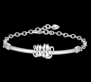 Sterling Silver Kitty Love Bracelet-Furbaby Friends Gifts
