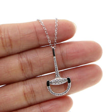 Charger l&#39;image dans la galerie, Sterling Silver Snaffle-Bit Pendant Necklace-Furbaby Friends Gifts